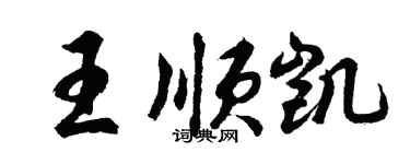 胡问遂王顺凯行书个性签名怎么写