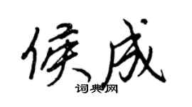 王正良侯成行书个性签名怎么写