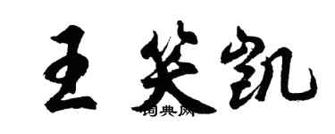 胡问遂王笑凯行书个性签名怎么写