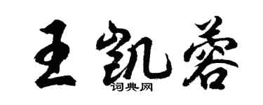 胡问遂王凯蓉行书个性签名怎么写