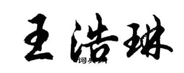胡问遂王浩琳行书个性签名怎么写