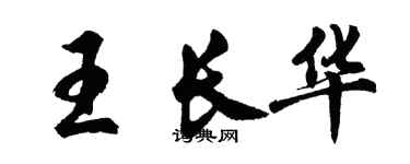 胡问遂王长华行书个性签名怎么写