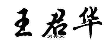 胡问遂王君华行书个性签名怎么写