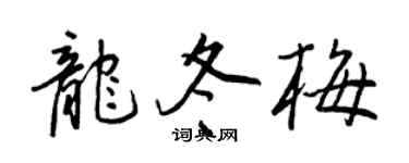 王正良龙冬梅行书个性签名怎么写
