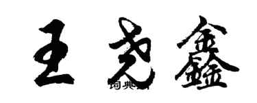 胡问遂王尧鑫行书个性签名怎么写