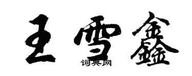 胡问遂王雪鑫行书个性签名怎么写