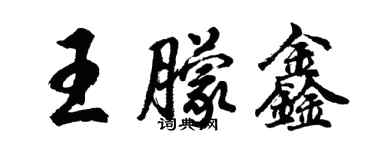 胡问遂王朦鑫行书个性签名怎么写