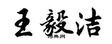 胡问遂王毅洁行书个性签名怎么写