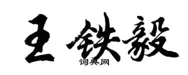胡问遂王铁毅行书个性签名怎么写