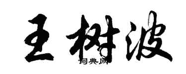 胡问遂王树波行书个性签名怎么写