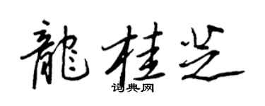 王正良龙桂芝行书个性签名怎么写