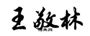 胡问遂王敬林行书个性签名怎么写