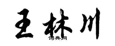 胡问遂王林川行书个性签名怎么写