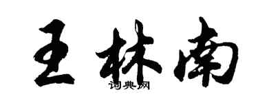 胡问遂王林南行书个性签名怎么写