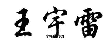 胡问遂王宇雷行书个性签名怎么写
