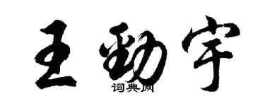 胡问遂王劲宇行书个性签名怎么写