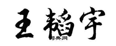 胡问遂王韬宇行书个性签名怎么写