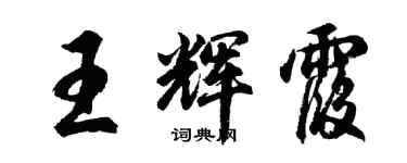 胡问遂王辉霞行书个性签名怎么写