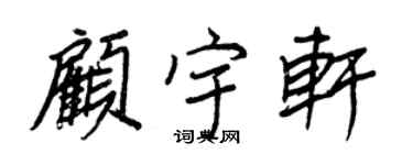 王正良顾宇轩行书个性签名怎么写
