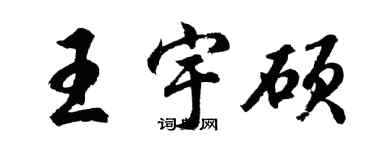 胡问遂王宇硕行书个性签名怎么写