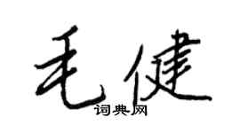 王正良毛健行书个性签名怎么写