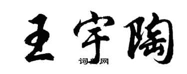 胡问遂王宇陶行书个性签名怎么写