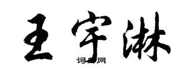 胡问遂王宇淋行书个性签名怎么写