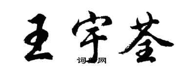 胡问遂王宇荃行书个性签名怎么写