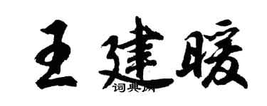 胡问遂王建暖行书个性签名怎么写