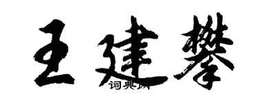 胡问遂王建攀行书个性签名怎么写