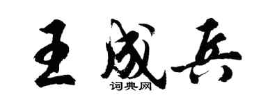 胡问遂王成兵行书个性签名怎么写