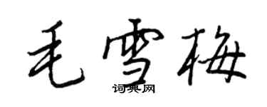 王正良毛雪梅行书个性签名怎么写