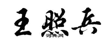 胡问遂王照兵行书个性签名怎么写