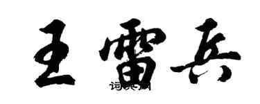 胡问遂王雷兵行书个性签名怎么写