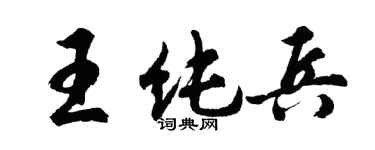 胡问遂王纯兵行书个性签名怎么写