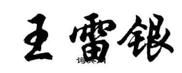 胡问遂王雷银行书个性签名怎么写