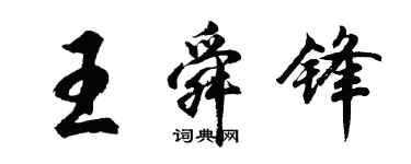 胡问遂王舜锋行书个性签名怎么写