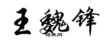 胡问遂王魏锋行书个性签名怎么写