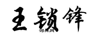 胡问遂王锁锋行书个性签名怎么写