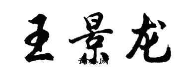 胡问遂王景龙行书个性签名怎么写