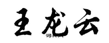 胡问遂王龙云行书个性签名怎么写