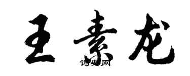胡问遂王素龙行书个性签名怎么写