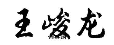 胡问遂王峻龙行书个性签名怎么写