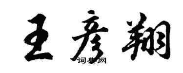 胡问遂王彦翔行书个性签名怎么写