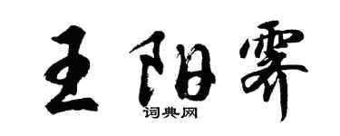 胡问遂王阳霁行书个性签名怎么写