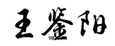 胡问遂王鉴阳行书个性签名怎么写