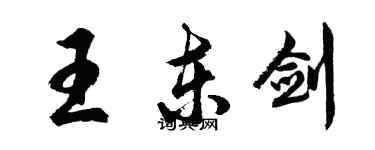 胡问遂王东剑行书个性签名怎么写