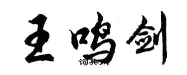 胡问遂王鸣剑行书个性签名怎么写