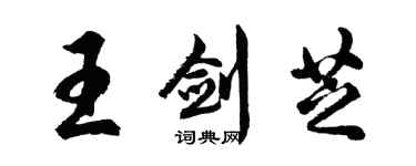 胡问遂王剑芝行书个性签名怎么写