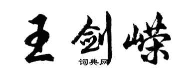 胡问遂王剑嵘行书个性签名怎么写
